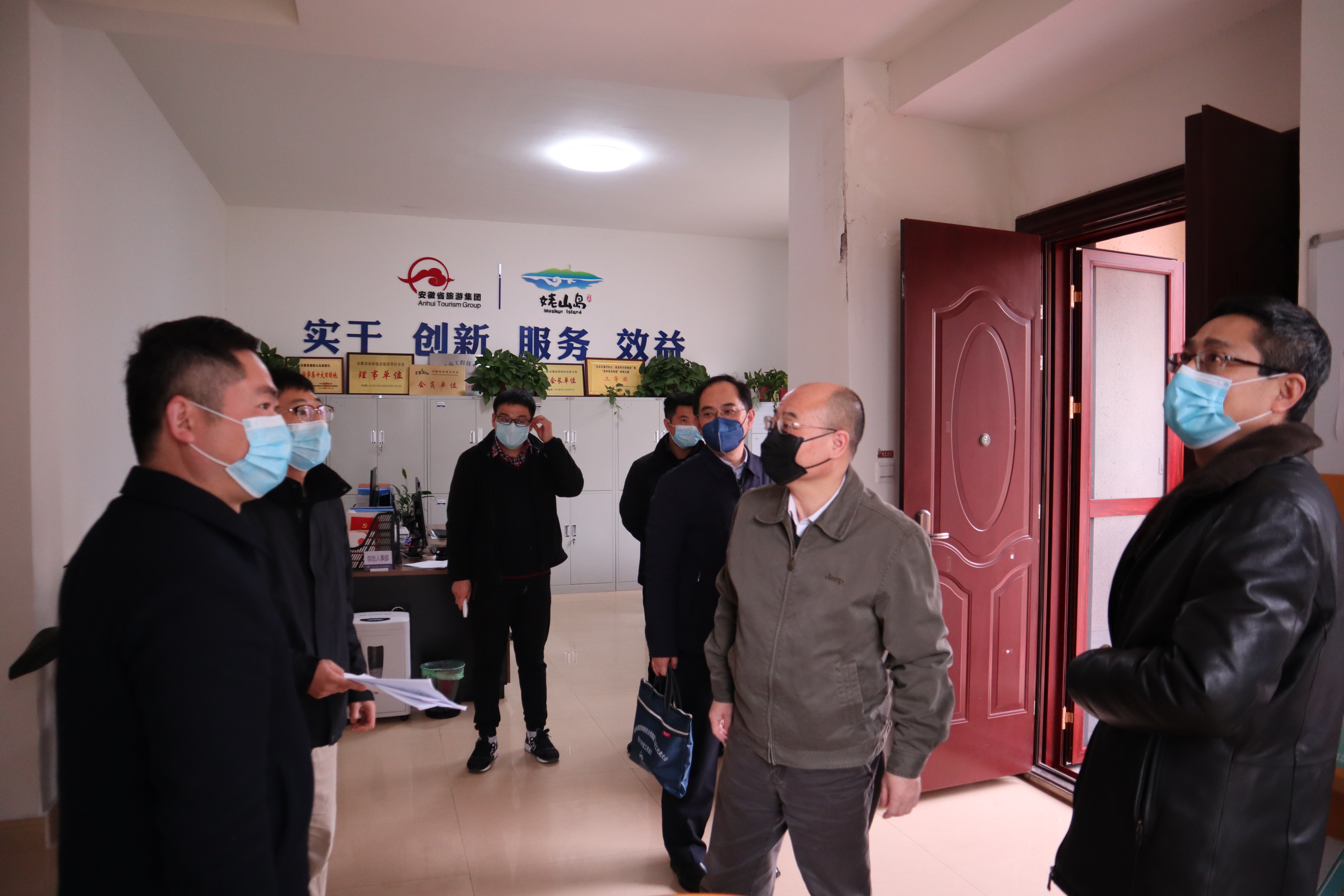 省旅游集團總經理張輝一行到姥山島旅游發(fā)展公司調研復工復產及姥山島項目推進工作